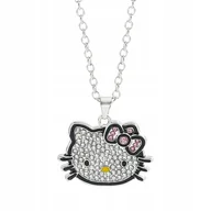 Naszyjniki - Naszyjnik Hello Kitty Fairy Goth srebrny streetwear Y2K prezent - miniaturka - grafika 1