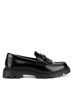 Półbuty damskie - Gino Rossi Loafersy MALA-115991 Czarny - miniaturka - grafika 1