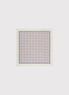 Dodatki do ubrań - Beżowa poszetka w kolorowy mikrowzór - miniaturka - grafika 1