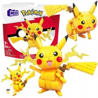 Klocki - Figurka Pikachu Klocki Konstrukcyjne Mega Pokemon Duży Zestaw 211 Elementów - miniaturka - grafika 1