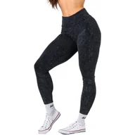 Spodnie sportowe damskie - Legginsy damskie Nebbia NEBBIA x OLYMPIA Washed High Waisted Leggings GYM WARRIOR 776 black S - miniaturka - grafika 1