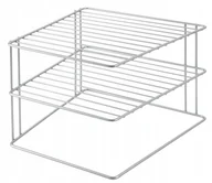 Pudła i pojemniki do przechowywania - Metaltex 364002095 Palio szafka narożna zastosowania, 2-piętrowy, 25 x 25 x 19 cm, srebrny 364002 - miniaturka - grafika 1