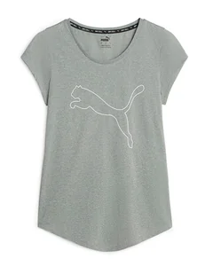Puma Koszulka "Performance Heather" w kolorze szarym - Koszulki sportowe damskie - miniaturka - grafika 1
