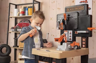 Smoby Black+Decker Mega warsztat 3w1 - Mały majsterkowicz - miniaturka - grafika 7