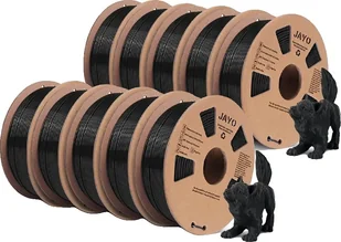 filament do druku 3D, 1,1 kg/rolkę, przyjazny dla środowiska, wysoka wytrzymałość, PLA czarny, 10 rolek - Filamenty i akcesoria do drukarek 3D - miniaturka - grafika 1