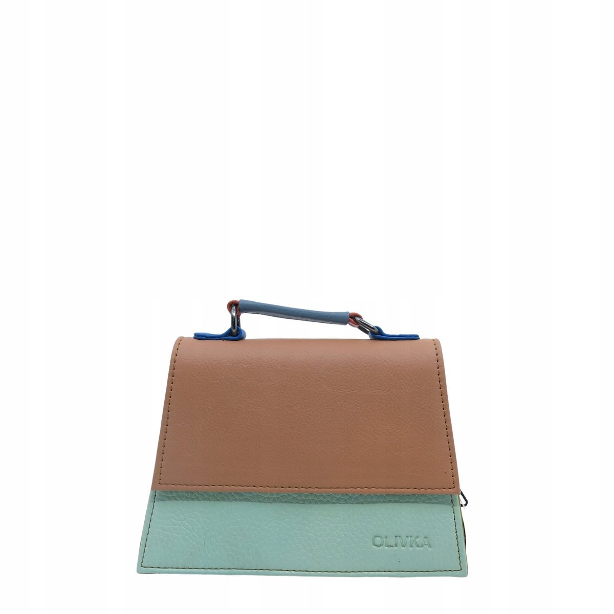 Torebka damska skórzana do ręki, na ramię, mała, oryginalna OLIVKA