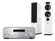 Zestawy stereo - Yamaha R-N600A (srebrny) + Tesi 5 (biały) - miniaturka - grafika 1