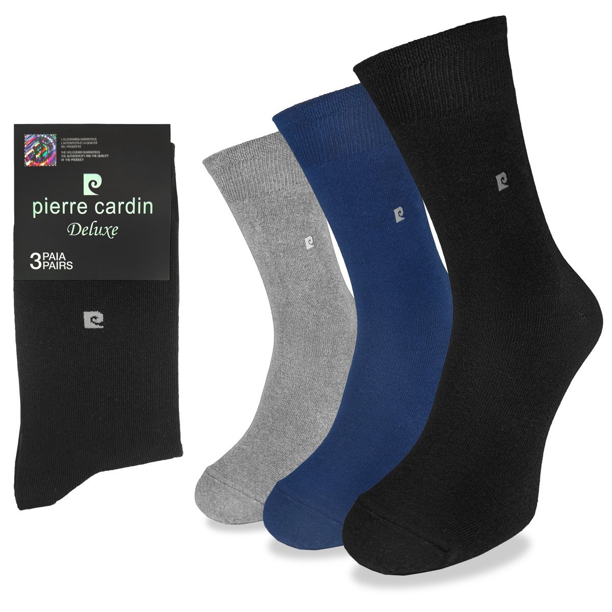 Skarpety męskie garniturowe PIERRE CARDIN 3 PARY - 39-42