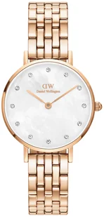 Zegarek Zegarek Daniel Wellington DW00100613 Petite Lumine 5-Link Melrose MOP 28 mm - - Zegarki damskie - miniaturka - grafika 1
