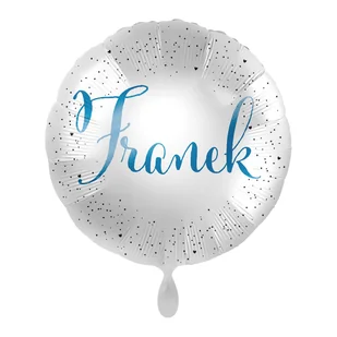Balon imienny foliowy Franek okrągły pakowany 43 cm - Balony i akcesoria - miniaturka - grafika 1
