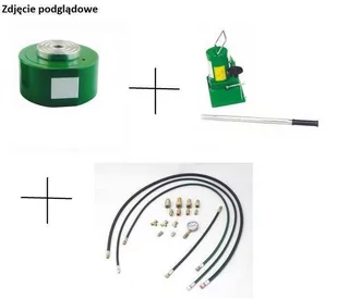 Siłownik płaski (wysokość podnoszenia min/max: 122/168mm, udźwig: 50T) + do wyboru: pompa hydrauliczna, przewód wysokociśnieniowy, szybkozłącze 1/4’’, manometr 62782154 - Akcesoria hydrauliczne - miniaturka - grafika 1