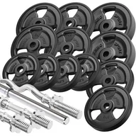 Gryfy - Marbo Sport Zestaw gryfów i obciążeń gumowanych 83 kg - Marbo Sport MW-83KG-KIER_G - miniaturka - grafika 1