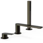 Baterie wannowe i prysznicowe - Bateria wannowa Tres Project 3-otworowa czarny brąz 21116101KMB - miniaturka - grafika 1