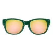 Okulary przeciwsłoneczne - Okulary zielone lustrzane soczewki + etui 12m+ - miniaturka - grafika 1