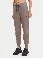 Spodnie sportowe damskie - Nike Spodnie dresowe Tech Fleece HV6779 Brązowy Regular Fit - miniaturka - grafika 1