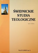 Książki o kulturze i sztuce - Świdnickie Studia Teologiczne Rok IV nr 4 / 07 - miniaturka - grafika 1