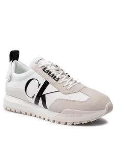 Sneakersy męskie - Calvin Klein Jeans Sneakersy New Retro Runner LAceup R Poly YM0YM00417 Biały - grafika 1