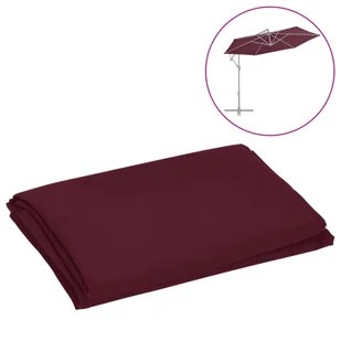 vidaXL Zamienne pokrycie parasola ogrodowego, bordo, 300 cm 313809 - Parasole ogrodowe - miniaturka - grafika 1