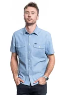 Koszule męskie - Lee Ss Chetopa Shirt Męska Koszula Summer Blue L66Ansnj-M - miniaturka - grafika 1