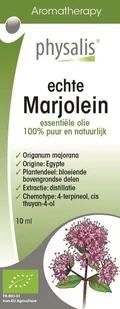 OLEJEK ETERYCZNY MARJOLAINE (MAJERANEK) BIO 10 ml - PHYSALIS - Aromaterapia - miniaturka - grafika 2