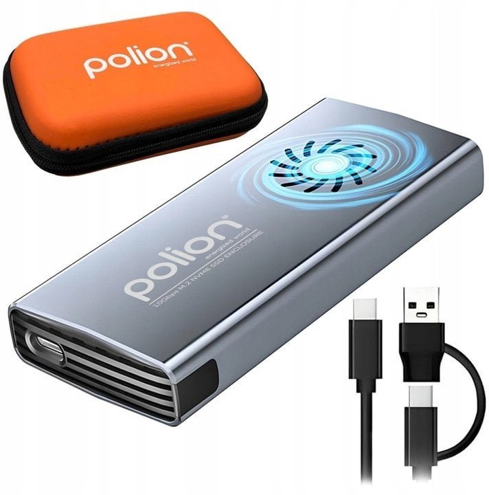 Aptel Kieszeń na dysk SSD M.2 NVMe z wentylatorem USB-C 3.2 do 4TB