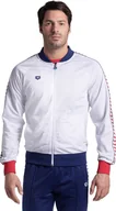 Bluzy męskie - Arena Bluza rozpinana męska sportowa Arena Men's Relax IV Team Jacket White R.M - miniaturka - grafika 1