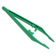 Apteczki i materiały opatrunkowe - Pęseta chirurgiczna jednorazowa zielona 12,8cm ZARYS plastikowa - 1 szt. - miniaturka - grafika 1