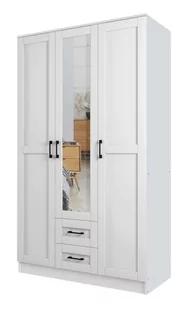 SZAFA CENTO 120x205 3K2FO BIAŁA RAMKA Z LUSTREM - Szafy - miniaturka - grafika 1