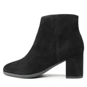 Botki damskie - Clarks Damskie Botki Czarne Skórzane Obcas 36 Żte - miniaturka - grafika 1