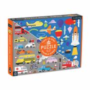 Puzzle - Puzzle dwustronne 2w1 Środki transportu 6+ Mudpuppy - miniaturka - grafika 1