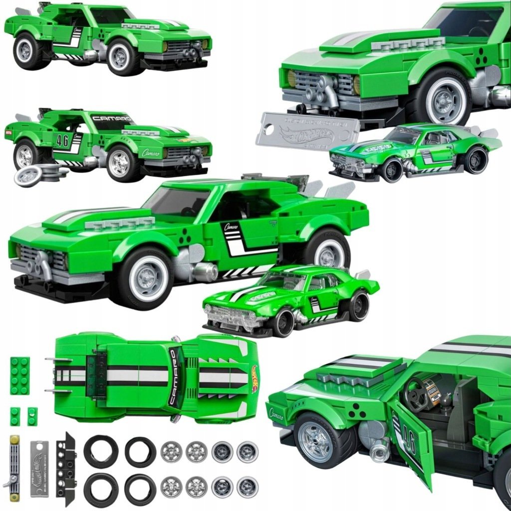 KLOCKI KOLEKCJONERSKIE SAMOCHÓD CUSTOM 68 CAMARO OZDOBA PREZENT 1:16+AUTKO