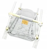 Place zabaw - HUŚTAWKA DLA DZIECKA TRZY POZIOMY SZARA DO SPANIA - miniaturka - grafika 1