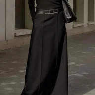 Spódnice - TEMU Elegancka spódnica damska od biura na imprezę - Podkreślająca sylwetkę, długa, formalna odzież, bez paska, łatwa w noszeniu, profesjonalne i - miniaturka - grafika 1