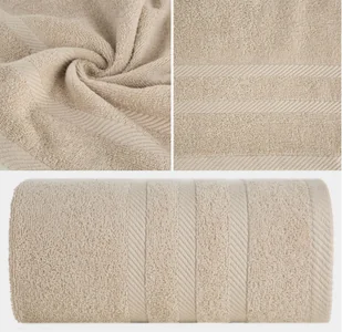 Ręcznik Frotte 70x140 Eurofirany MILO beżowy 500gsm Bawełniany Kąpielowy - Ręczniki - miniaturka - grafika 1