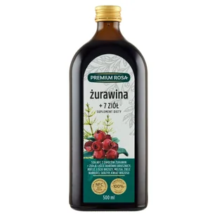 Premium Rosa Sok NFC żurawina + 7 ziół - suplement diety 500 ml - Przeziębienie i grypa - miniaturka - grafika 2