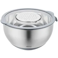 Siekacze tarki i szatkownice - MISKA STALOWA Z FUNKCJĄ TARKI SZATKOWNICY KINGHOFF KH-1862 - miniaturka - grafika 1