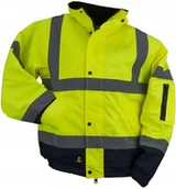 Odzież robocza - Kurtka robocza ZIMOWA ODBLASKOWA męska Ocieplana Wodoodporna żółta BHP 3XL - miniaturka - grafika 1