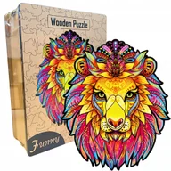 Puzzle - Drewniane Puzzle Edukacyjne A3 Lew Premium Dzieci i Dorośli 240el DUŻE - miniaturka - grafika 1