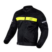 Odzież motocyklowa - Ozone Dart kurtka motocyklowa dla mężczyzn, łokcie i ochraniacze na ramiona, elementy odblaskowe, wstawki z tkaniny stalowej, 4 kieszenie, certyfikat CE - miniaturka - grafika 1