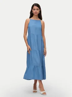 Vero Moda Sukienka letnia Fleur 10326075 Niebieski Loose Fit - Sukienki - miniaturka - grafika 1