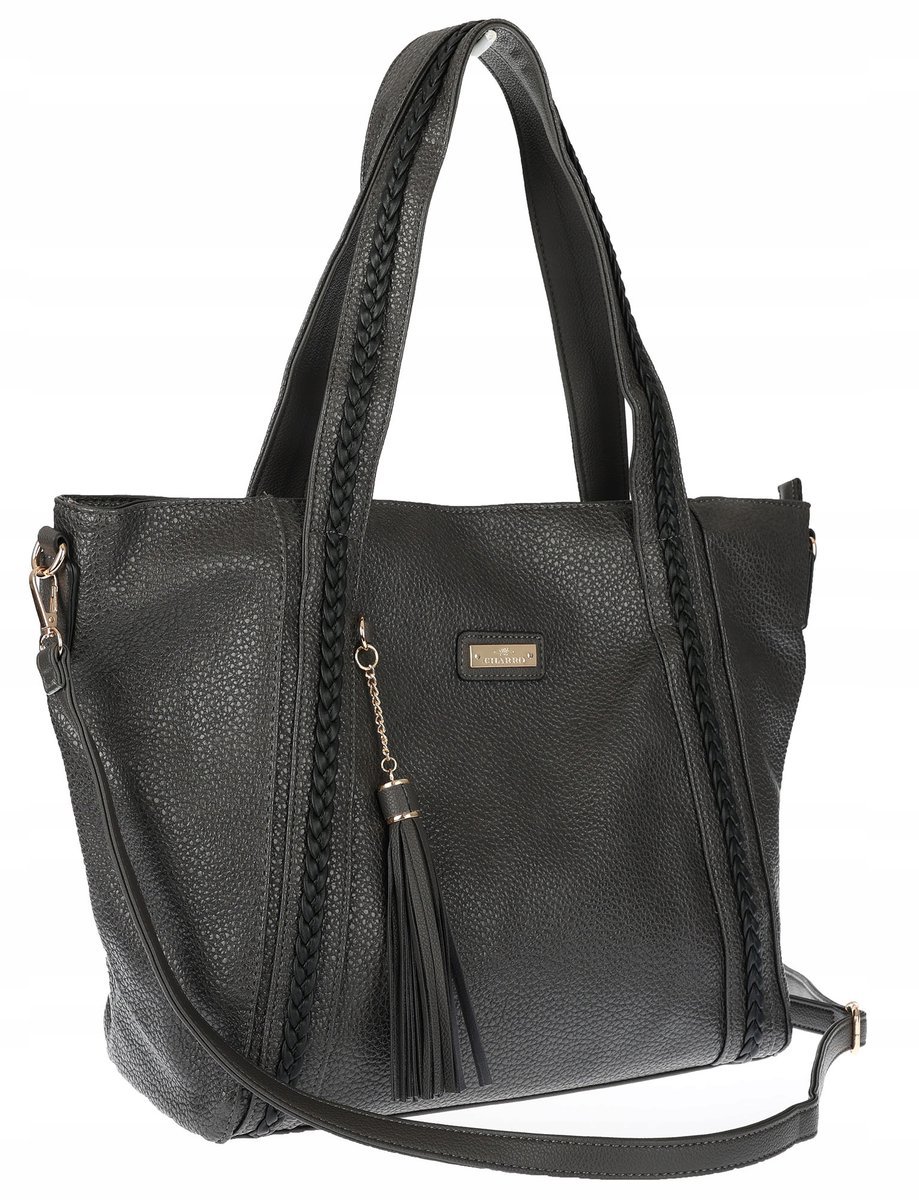 Torebka damska shopper A4 elegancka torba duża na ramię CH778 Szara