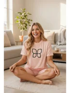 Piżamy damskie - Passion Luxeflt - Piżama dwuczęściowa, Różowa Wariant/Rozmiar: L DOSTAWA 24h GWRANCJA - miniaturka - grafika 1