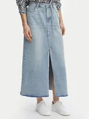 Spódnice - Vero Moda Spódnica jeansowa Wien 10341834 Niebieski Regular Fit - miniaturka - grafika 1