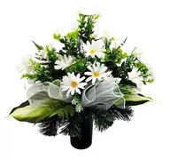 Sztuczne kwiaty - KWIATY NA CMENTARZ STROIK WKŁAD BUKIET DO WAZONU - miniaturka - grafika 1