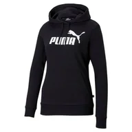 Bluzy sportowe damskie - Damska Bluza Z Kapturem Z Logo ESS - miniaturka - grafika 1