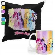 Gadżety dla niej i dla niego - ZESTAW KUBEK + PODUSZKA Z POSZEWKĄ- PREZENT DLA FANA MY LITLLE PONY + IMIĘ - miniaturka - grafika 1