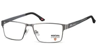 Okulary korekcyjne, oprawki, szkła - Okulary oprawki korekcyjne metalowe pełne MM612B szare - miniaturka - grafika 1
