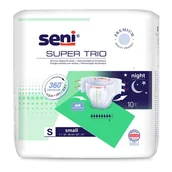 Bielizna lecznicza - Pieluchomajtki Super SENI TRIO 1 Small 10szt. Refundacja NFZ - miniaturka - grafika 1