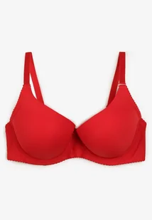 Czerwony Biustonosz Full Cup Gładki Klasyczny Zilemia - Biustonosze - miniaturka - grafika 1