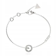 Bransoletki - Guess Tiny Dancer srebrna bransoletka damska kółko z kryształkami JUBB04656 - miniaturka - grafika 1